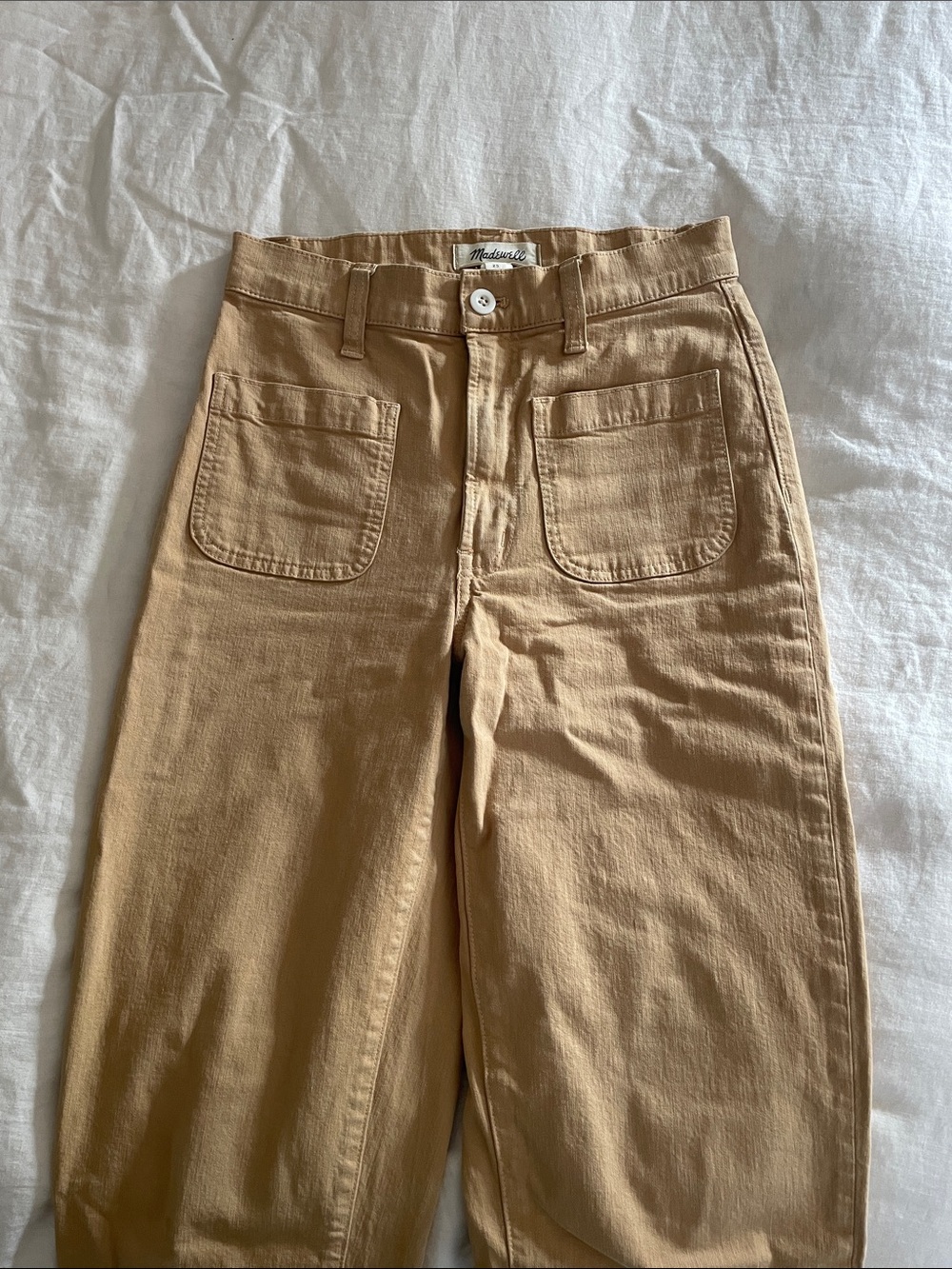 Madewell Camel High-Rise Wide-Leg Jeans - Picture 2 of 4